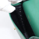 PRADA smartphone Pouch Safiano leather Green Gold Auth BA17022V-20