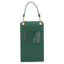 PRADA smartphone Pouch Safiano leather Green Gold Auth BA17022V-3