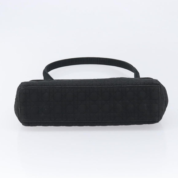 Christian Dior Canage Shoulder Bag Canvas Black Gold Auth BA17023