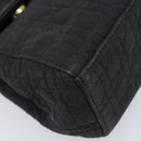 Christian Dior Canage Shoulder Bag Canvas Black Gold Auth BA17023-12