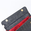 Christian Dior Canage Shoulder Bag Canvas Black Gold Auth BA17023-16
