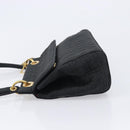 Christian Dior Canage Shoulder Bag Canvas Black Gold Auth BA17023-6