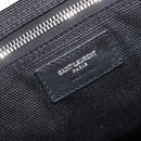 Saint Laurent Rive Gauche Tote Bag Canvas White Silver 632539 Auth BA17027-20