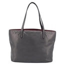 LOEWE Tote Bag Leather Dark Gray Auth BA17028-3