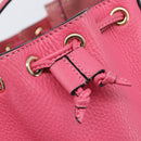 Valentino Rock Studs Hand Bag Leather Pink Gold Auth BA17029-16