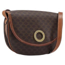 CELINE Macadam Shoulder Bag PVC Brown Gold Auth BA17035A-1