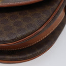 CELINE Macadam Shoulder Bag PVC Brown Gold Auth BA17035A-10