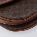 CELINE Macadam Shoulder Bag PVC Brown Gold Auth BA17035A-11