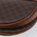 CELINE Macadam Shoulder Bag PVC Brown Gold Auth BA17035A-12