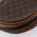 CELINE Macadam Shoulder Bag PVC Brown Gold Auth BA17035A-13