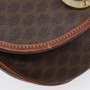 CELINE Macadam Shoulder Bag PVC Brown Gold Auth BA17035A-15
