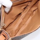 CELINE Macadam Shoulder Bag PVC Brown Gold Auth BA17035A-19