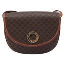 CELINE Macadam Shoulder Bag PVC Brown Gold Auth BA17035A-2