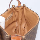 CELINE Macadam Shoulder Bag PVC Brown Gold Auth BA17035A-20