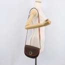 CELINE Macadam Shoulder Bag PVC Brown Gold Auth BA17035A-25