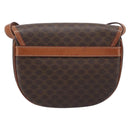 CELINE Macadam Shoulder Bag PVC Brown Gold Auth BA17035A-3