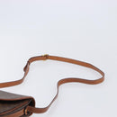 CELINE Macadam Shoulder Bag PVC Brown Gold Auth BA17035A-8