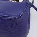 Christian Dior Shoulder Bag Leather Purple Gold Auth BA17038-10