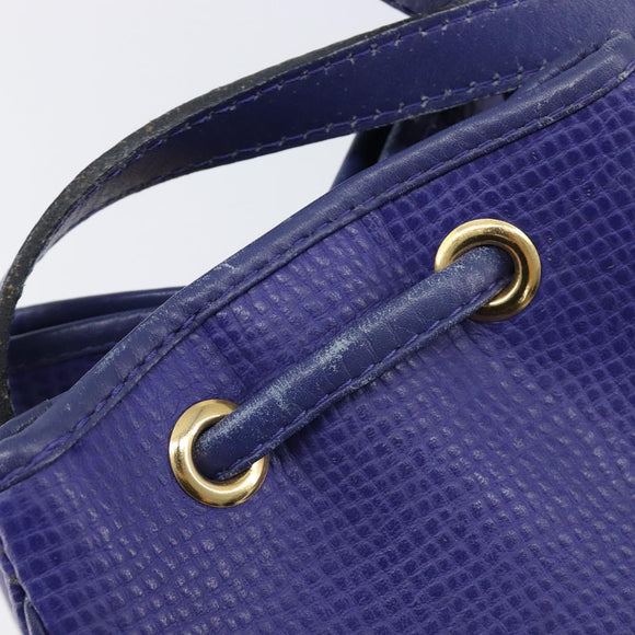 Christian Dior Shoulder Bag Leather Purple Gold Auth BA17038
