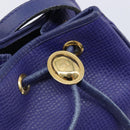 Christian Dior Shoulder Bag Leather Purple Gold Auth BA17038-15