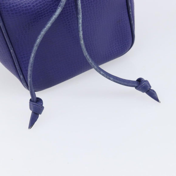 Christian Dior Shoulder Bag Leather Purple Gold Auth BA17038