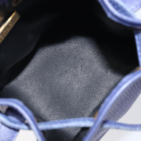 Christian Dior Shoulder Bag Leather Purple Gold Auth BA17038