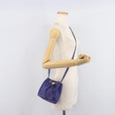 Christian Dior Shoulder Bag Leather Purple Gold Auth BA17038-21