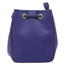 Christian Dior Shoulder Bag Leather Purple Gold Auth BA17038-3