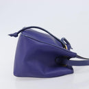 Christian Dior Shoulder Bag Leather Purple Gold Auth BA17038-4