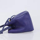 Christian Dior Shoulder Bag Leather Purple Gold Auth BA17038-5