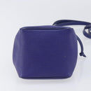Christian Dior Shoulder Bag Leather Purple Gold Auth BA17038-9