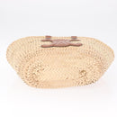 CELINE Classic Pannier Hand Bag Raffia Beige Brown Auth BA17039V-11