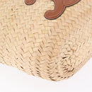 CELINE Classic Pannier Hand Bag Raffia Beige Brown Auth BA17039V-12