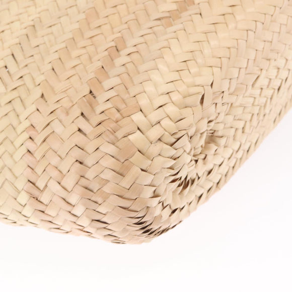 CELINE Classic Pannier Hand Bag Raffia Beige Brown Auth BA17039V