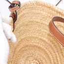 CELINE Classic Pannier Hand Bag Raffia Beige Brown Auth BA17039V-20