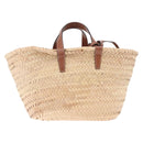 CELINE Classic Pannier Hand Bag Raffia Beige Brown Auth BA17039V-3