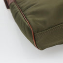 BURBERRY Black label Shoulder Bag Nylon Leather Khaki Gold Auth BA1704-16