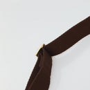 BURBERRY Black label Shoulder Bag Nylon Leather Khaki Gold Auth BA1704-8