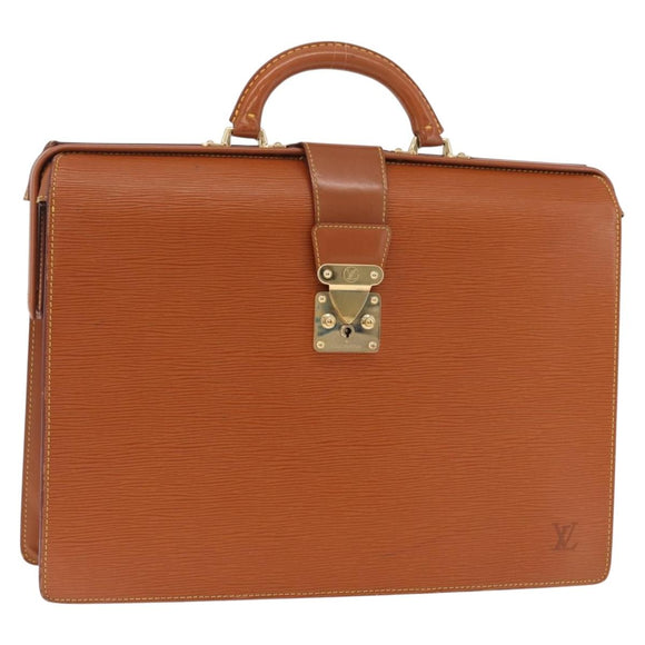 LOUIS VUITTON Epi Serviette Fermoir Bag Zipangu Gold M54358 LV Auth BA17040