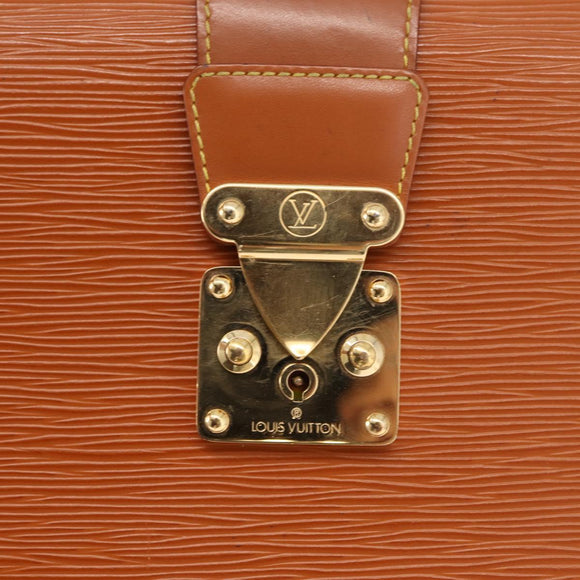 LOUIS VUITTON Epi Serviette Fermoir Bag Zipangu Gold M54358 LV Auth BA17040