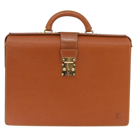 LOUIS VUITTON Epi Serviette Fermoir Bag Zipangu Gold M54358 LV Auth BA17040