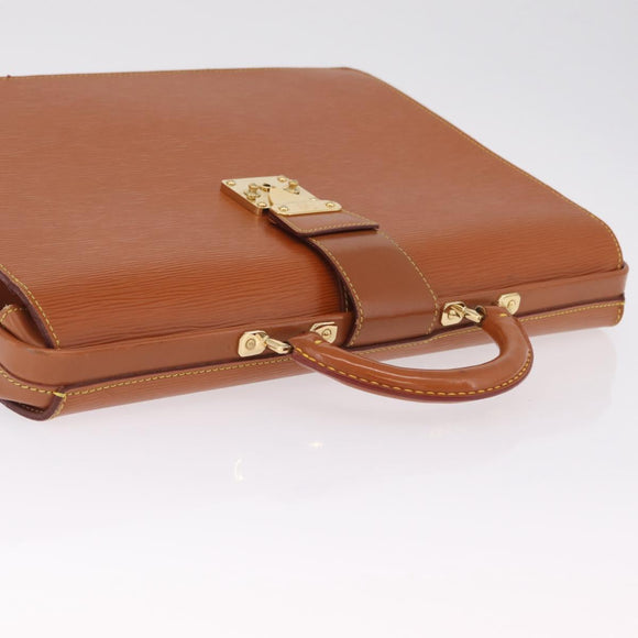 LOUIS VUITTON Epi Serviette Fermoir Bag Zipangu Gold M54358 LV Auth BA17040