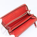 LOUIS VUITTON Long Wallet 2 Set White Red LV Auth BA17044-10
