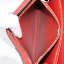 LOUIS VUITTON Long Wallet 2 Set White Red LV Auth BA17044-11