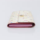 LOUIS VUITTON Long Wallet 2 Set White Red LV Auth BA17044-14