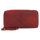 LOUIS VUITTON Long Wallet 2 Set White Red LV Auth BA17044-2