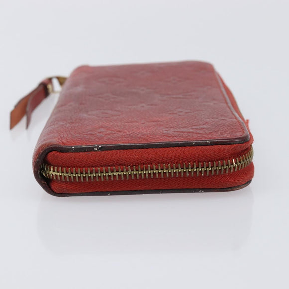 LOUIS VUITTON Long Wallet 2 Set White Red LV Auth BA17044
