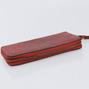 LOUIS VUITTON Long Wallet 2 Set White Red LV Auth BA17044-6