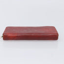 LOUIS VUITTON Long Wallet 2 Set White Red LV Auth BA17044-7