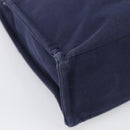 HERMES Fourre Tout MM Hand Bag Canvas Navy Silver Auth BA17045-11